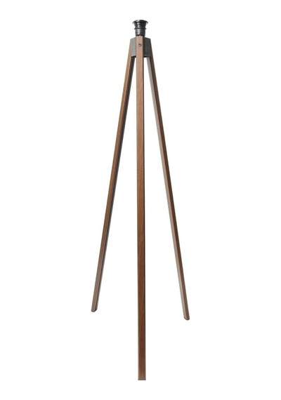 Tr Lambader Ayağı Ahşap Ayak Mdf Üçlü Tripod Ayak Tesisatlı Abajur Ayağı Kahverengi