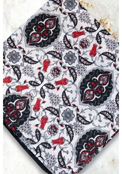 İpekçe Eşarp İp Rayon 100 100 Desenli - Gri Gri - Çok Renkli