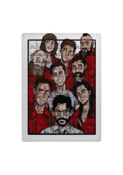 Ghostbastır Design La Casa Da Papel 99 Parça Ayaklı Puzzle Dekoratif Çocuk Yapbozu 096