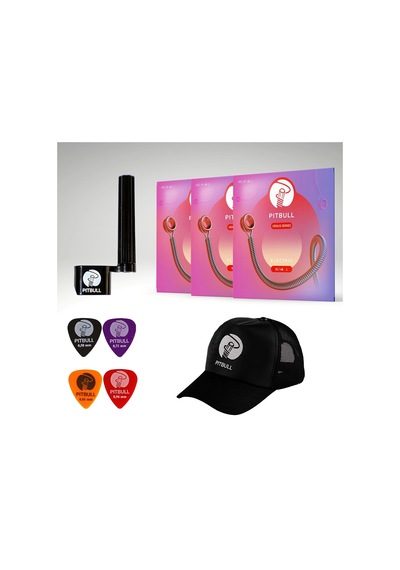 Pitbull Venüs Seri Elektro Gitar Teli 10-46 Super Light VEG 10-46 3P SSC 3lü SET Hediyeli Paket