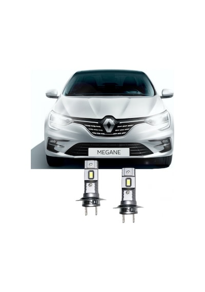 Megane 4 Led Xenon Kısa Far Ampulü Mini Led 2'li Set H7
