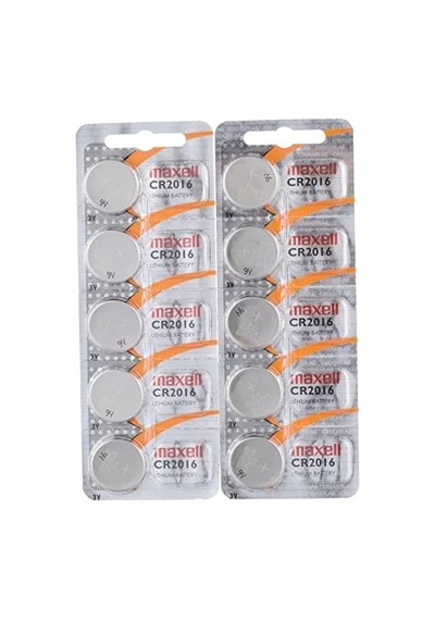 Maxell 10 Adet Cr2016 Pil Lityum Düğme Pil 3v Pil 2 X 5'li Paket Düğme Pil