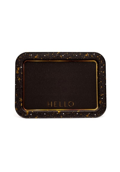 Terrazzo Brown Desenli Grande Metal Tepsi, 31 X 43 Cm