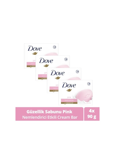 Dove Pink Beauty Cream Bar Katı Güzellik Sabunu 4 x 90 G