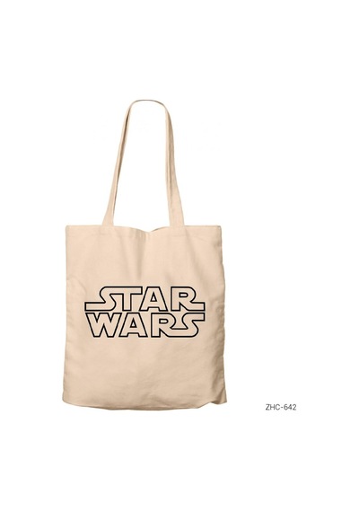 Star Wars Logo Line Kanvas Bez Çanta Çok Renkli
