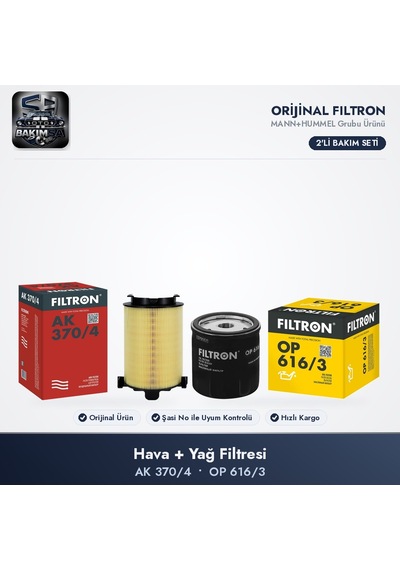 Filtron Filtre Bakım Seti Hava+yağ - Jetta 6 1.2 Tsı
