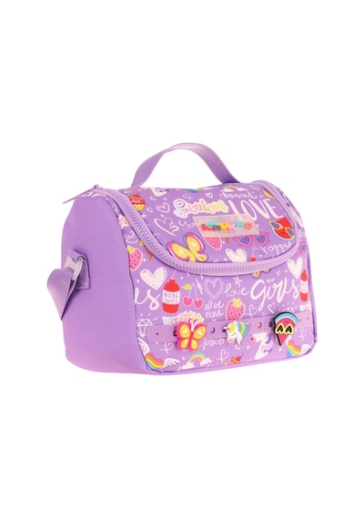 Kaukko Kids Isı Yalıtımlı, Silikon Aksesuarlı Beslenme Çantası - Mor - Kız Çocuk - L7245 Mor