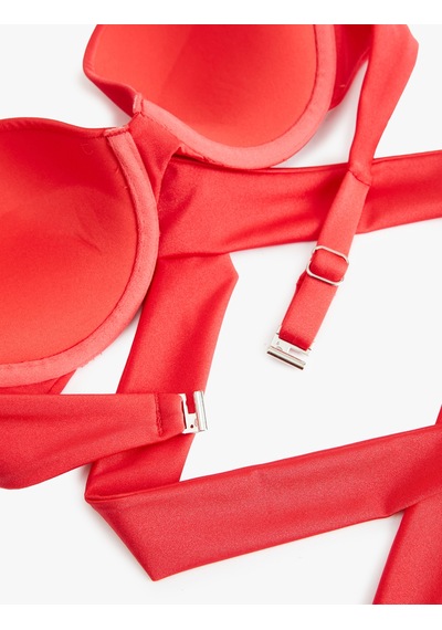 Koton Boyundan Bağlamalı Çapraz Kuşak Aksesuar Detaylı Push-up Bikini Üstü Kırmızı 5sak10193mm Kırmızı Koton Boyundan Bağlamalı Çapraz Kuşak Aksesuar Detaylı Push-up Bikini Üstü Kırmızı 5sak10193mm Kırmızı