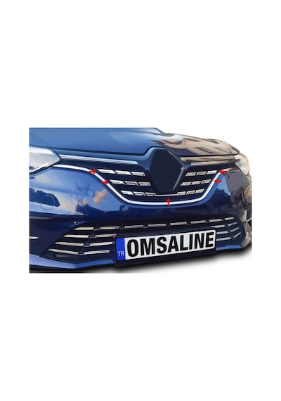 Omsa Renault Megane 4 Hb Krom Ön Panjur 5 Parça 2021 Ve Sonrası
