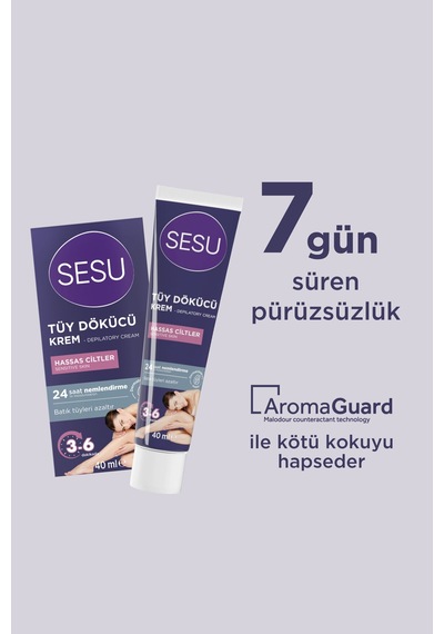 3 Adet Sesu Tüy Dökücü Krem Hassas Ciltler 40 Ml