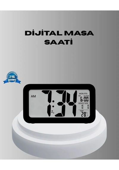 Dijital Masa Saati Sensörlü Aydınlatmalı Alarm Ve Sıcaklık Ölçerli Diğer 81893603