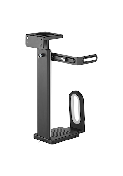 Brateck Rgb Aydınlatmalı Kolay Kurulum Masa Altı-duvar Destekli Siyah Kasa Tutucu Cpb-26r