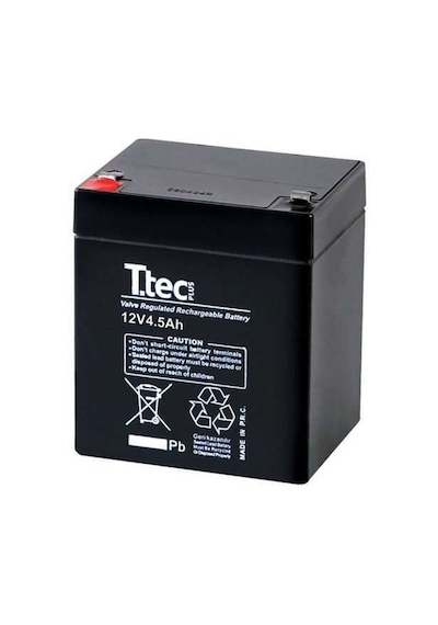 12 Volt 4.5 Amper Akü + Adaptör Şarj Cihazı Şarj Timsah Uc Kablo N11.236