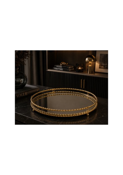 Sleep Nova Golden Aura Aynalı Dekoratif Tepsi