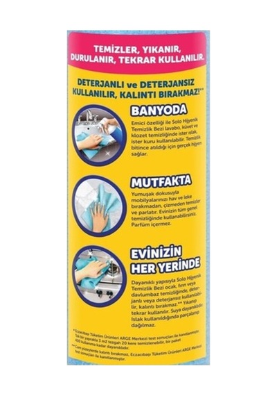 Hijyenik Temizlik Bezi 33 X 30 Cm 10 Lu 4 Adet Mavi