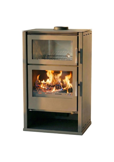 Goldfire Linea 11,5kw Odunluk Ve Fırınlı Çelik Soba Şömine