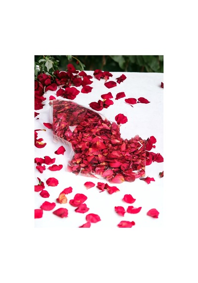 1000 Adet Kırmızı Gül Yaprağı Kuru Gül Yaprağı Romantik Süsleme Dekoratif Yaprak 2 Paket Kırmızı - 611576191 Kırmızı