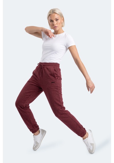 Slazenger Merya I Kadın Slim Fit Bordo Eşofman Altı