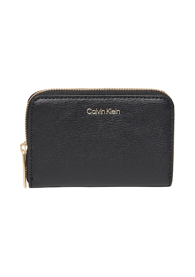 Calvin Klein Foil Logo Medium Zip Around Siyah Kadın Cüzdan-9169 Siyah