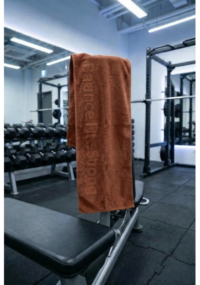 Bfs Turuncu Sporcu Havlusu 30x120 %100 Pamuk - Yüksek Emicilik, Hafif Kahverengi