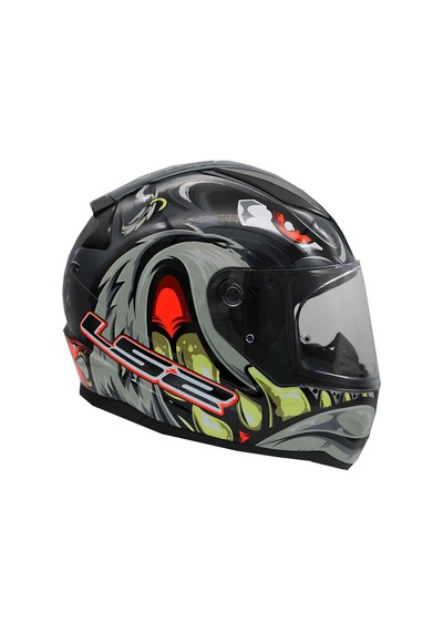 Ls2 Rapıd 2 Spox Kapalı Kask Gri - Kırmızı