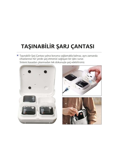 Lensgo 348C Beyaz 1V1 Kablosuz Tekli Mikrofon Seti