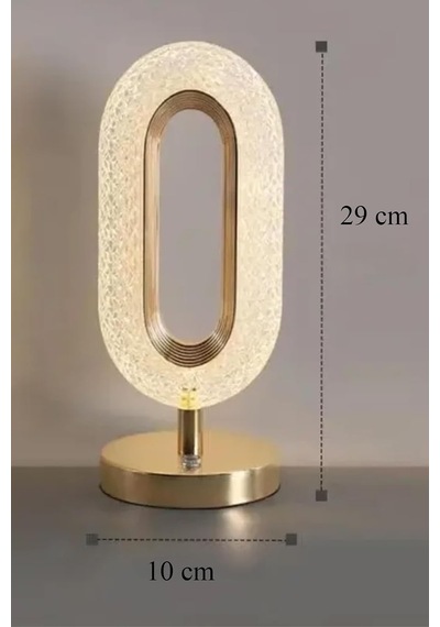 Şarjlı Dokunmatik Dekoratif Dim Edilebilir Masa Lambası Gold, Kristal Elmas Diğer