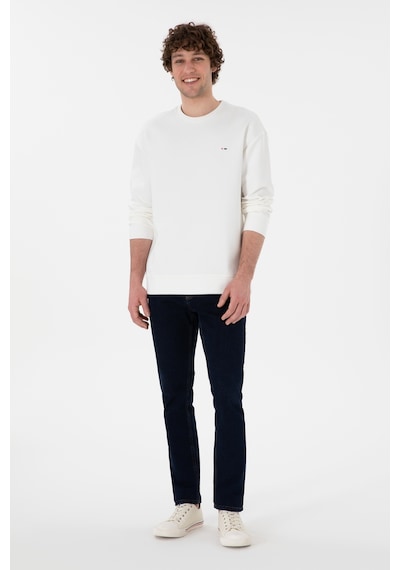U.S. Polo Assn. Erkek Comfort Fit Bisiklet Yaka Ekru İnce Sweatshirt 50309858-VR019