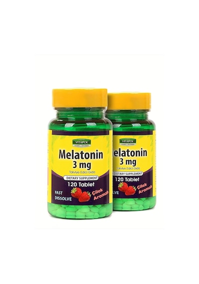 Vitapol 3 Mg 120 Tablet Fast Dissolve Çilek Aromalı 2 Adet