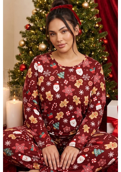 Siyah İnci Yılbaşı Temalı Desenli Termal Kumaşlı Ultra Soft Yumuşak Büyük Beden Battal Boy Örme Pijama Takımı 26226725 Bordo Siyah İnci Yılbaşı Temalı Desenli Termal Kumaşlı Ultra Soft Yumuşak Büyük Beden Battal Boy Örme Pijama Takımı 26226725 Bordo