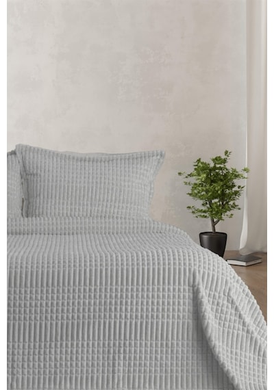 Merinos Modern Line 3 Parça Battaniye Seti Gri
