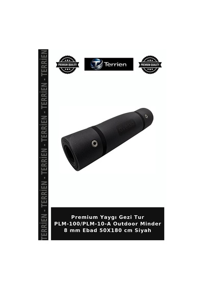 Premium Yaygı Gezi Tur Plm-100/plm-10-a Outdoor Minder 8 Mm Ebad 50x180 Cm Siyah