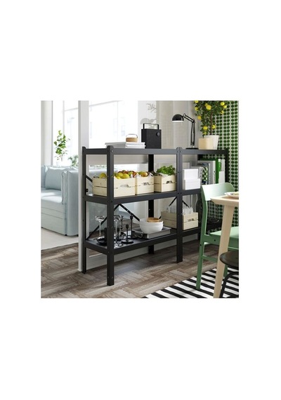 Ikea Bror Direk, Siyah, 110 Cm, 4 Adet