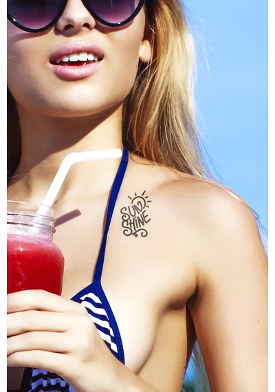 Sun Shine Geçici Dövme,geçici Tattoo ,vücut Dövme,kol Bilek Dövme,boyun Dövme,sırt Dövme