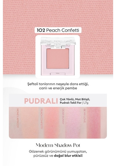Missha Modern Shadow Pot 102 Peach Confetti