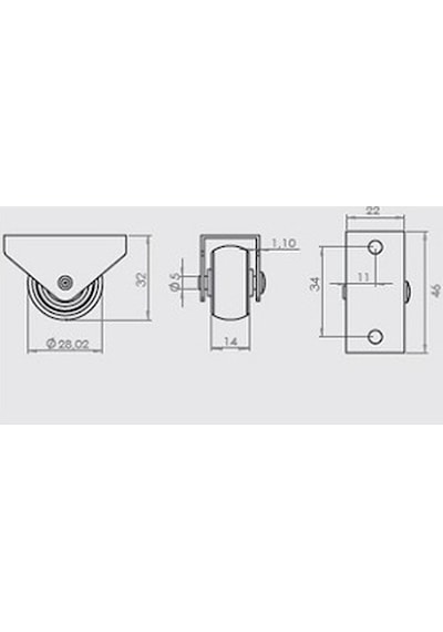 Gürçay Mobilya Tekeri Sabit H32Mm 4 Adet