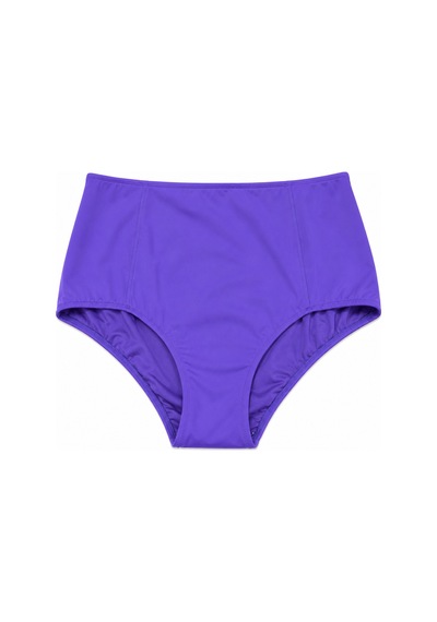 Büyük Beden Toparlayıcı Yüksek Bel Kadın Bikini Altı Lila