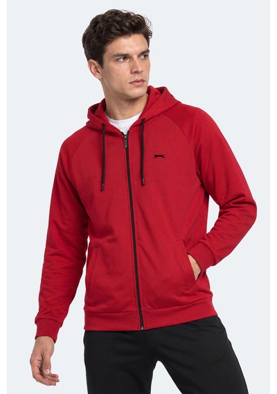Slazenger Freewıll Erkek Kapüşonlu Cepli Bordo Sweatshırt