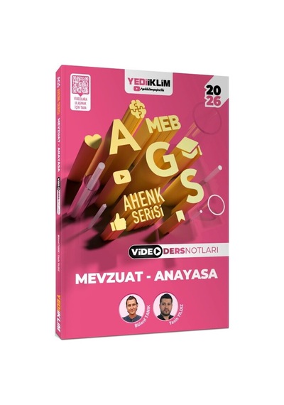 Yediiklim Yayınları 2026 Meb Ags Ahenk Serisi Mevzuat Anayasa Video Ders Notları
