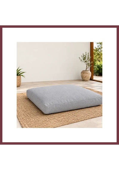 Storeşahin Düz Kare Yer Minderi 60 60 8 Cm Gri İç Mekân Shn0720