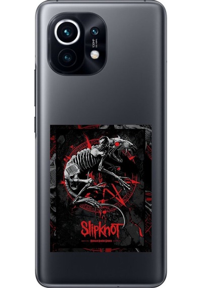 Xiaomi Mi 11 Uyumlu Şeffaf Kılıf Slipknot Tasarımlı