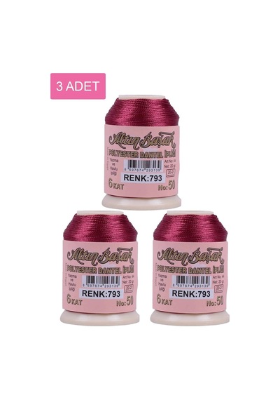 3 Adet Altınbaşak Oya Ve Dantel İpi 20 Gr - Royaleks - No: 793