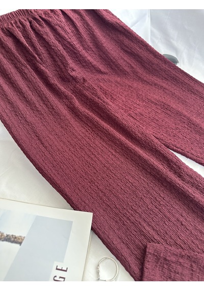 Intive Cool Comfort Waffle Kumaş Pamuklu Nefes Alabilir Basic Yazlık Jogger Pantolon Cepsiz Bordo Intive Cool Comfort Waffle Kumaş Pamuklu Nefes Alabilir Basic Yazlık Jogger Pantolon Cepsiz Bordo