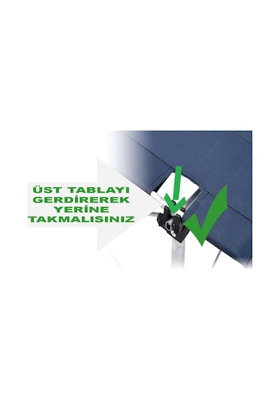 Exent 70x50 Cm Tekstil Kamp Masası, Piknik, Bahçe Balkon Plaj Masası, Katlanır Taşıma Çantalı-siyah Çok Renkli