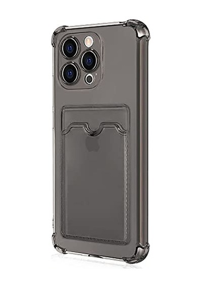 15 Pro Için Card Slot Kılıf Füme 15 Pro İle Uyumlu Kılıf - Füme Diğer