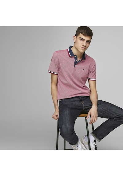Jack & Jones Basic Polo Tisört-Paulos 12136668 Rio Red Kırmızı