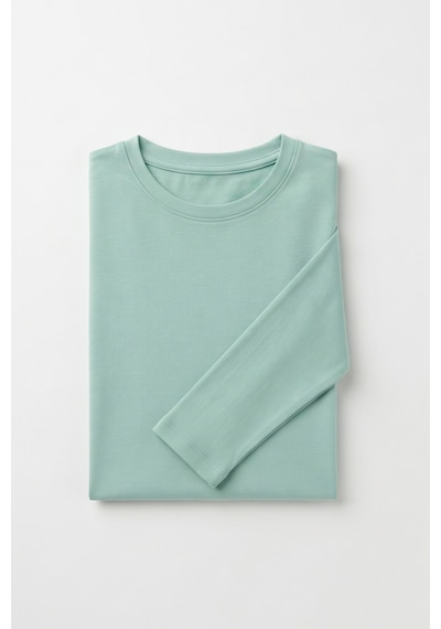 Kiagu Erkek Çocuk Uzun Kollu Basic Düz Tişört %100 Pamuk Bisiklet Yaka T-shirt 2-13 Yaş Mint Kiagu Erkek Çocuk Uzun Kollu Basic Düz Tişört %100 Pamuk Bisiklet Yaka T-shirt 2-13 Yaş Mint