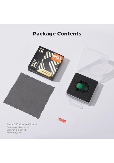 K&f Concept Insta360 Luna Ultra İle Uyumlu Siyah Difüzyon 1/4 Filtre