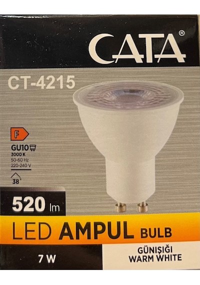 Ct-4215 Led Ampul Gu10 Duy Günışığı Sarı 7w - 10 Lu Paket