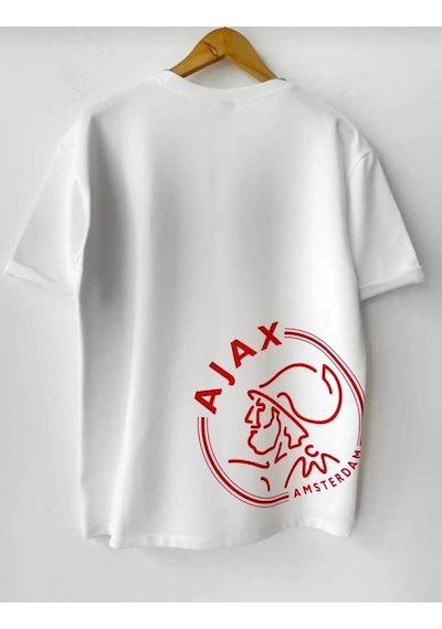 Noıssey Beyaz Ajax Baskılı Oversize Unisex